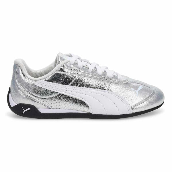 Women's  Replicatch Metallic Whisper Lace Up Sneaker - Silver/White