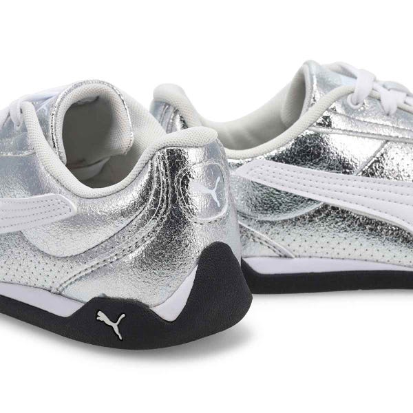 Women's  Replicatch Metallic Whisper Lace Up Sneaker - Silver/White