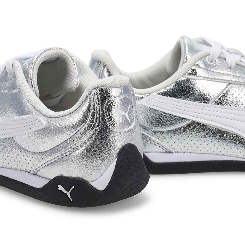 Women's  Replicatch Metallic Whisper Lace Up Sneaker - Silver/White