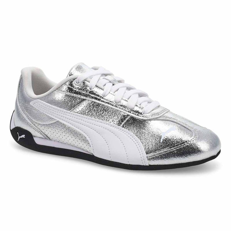 Women's  Replicatch Metallic Whisper Lace Up Sneaker - Silver/White