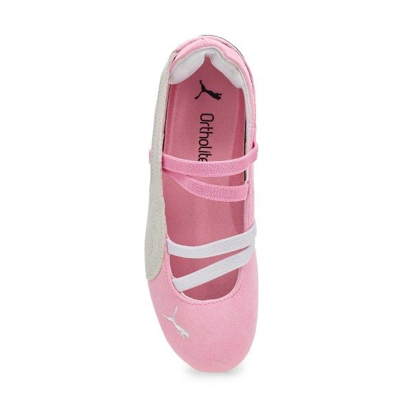Girls'  Speedcat SD Low Profile Ballet Flat - Pink Shimmer/White