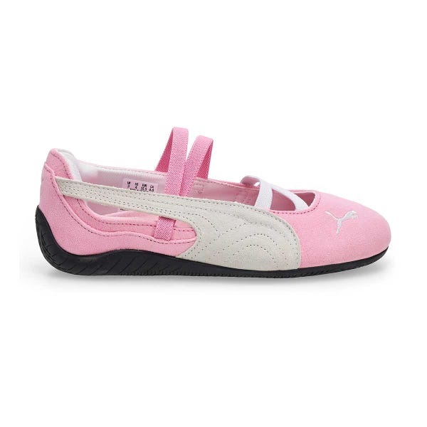Girls'  Speedcat SD Low Profile Ballet Flat - Pink Shimmer/White