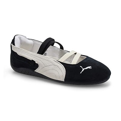 Grls Speedcat SD Low Profile Ballet Flat - Black/White/Warm White