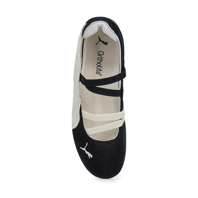 Girls'  Speedcat SD Low Profile Ballet Flat - Black/White/Warm White