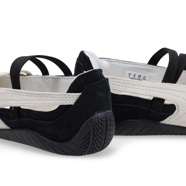 Girls'  Speedcat SD Low Profile Ballet Flat - Black/White/Warm White