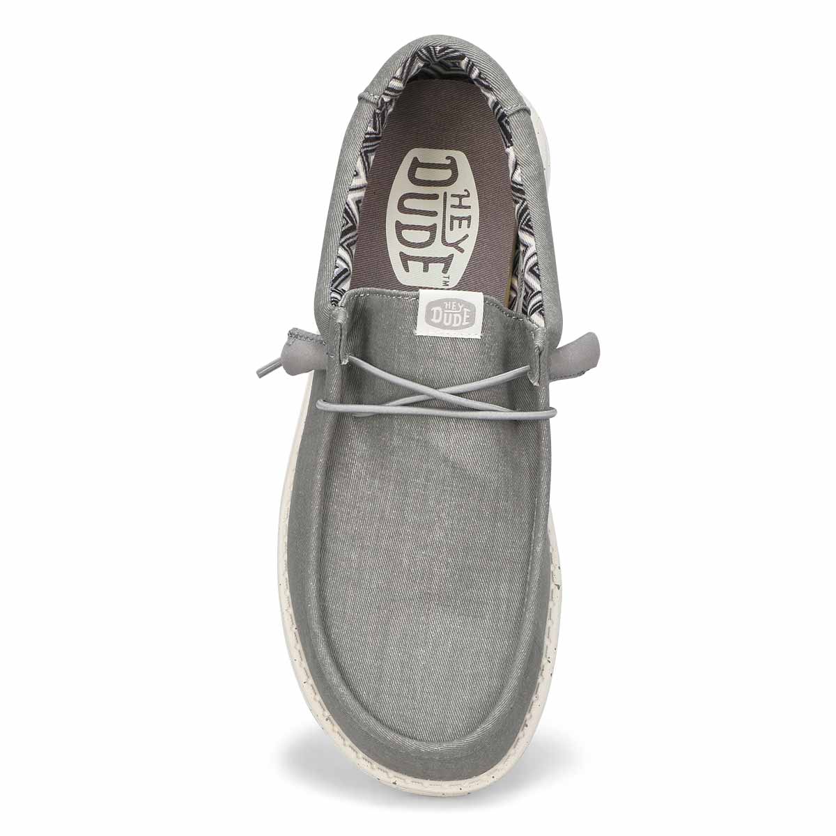Men's Wally Stretch Canvas Casual Shoe -  Light Grey