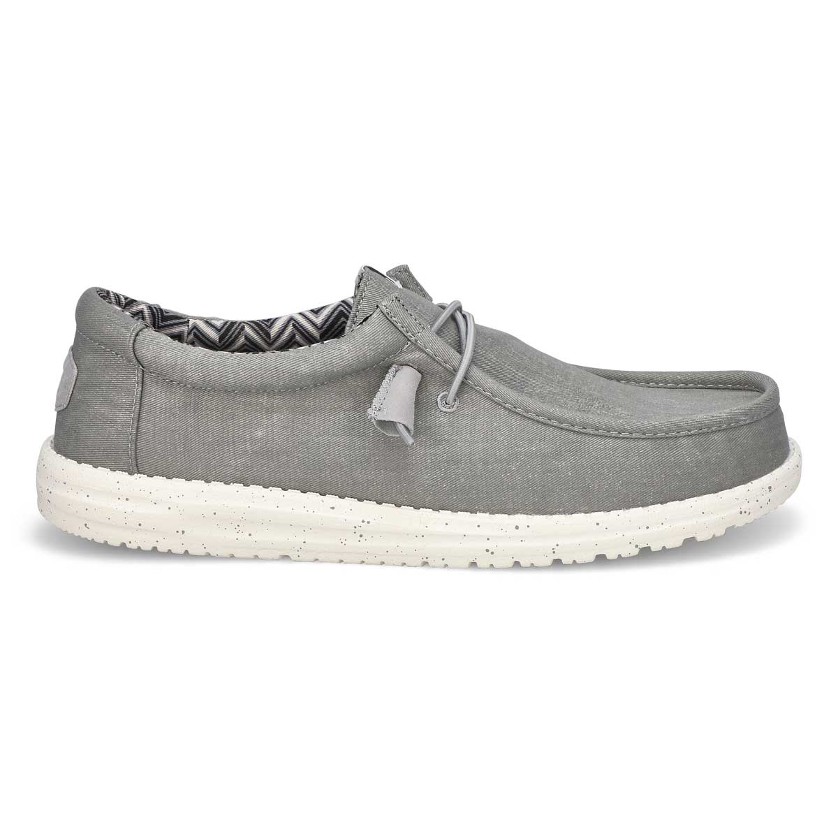 Men's Wally Stretch Canvas Casual Shoe -  Light Grey