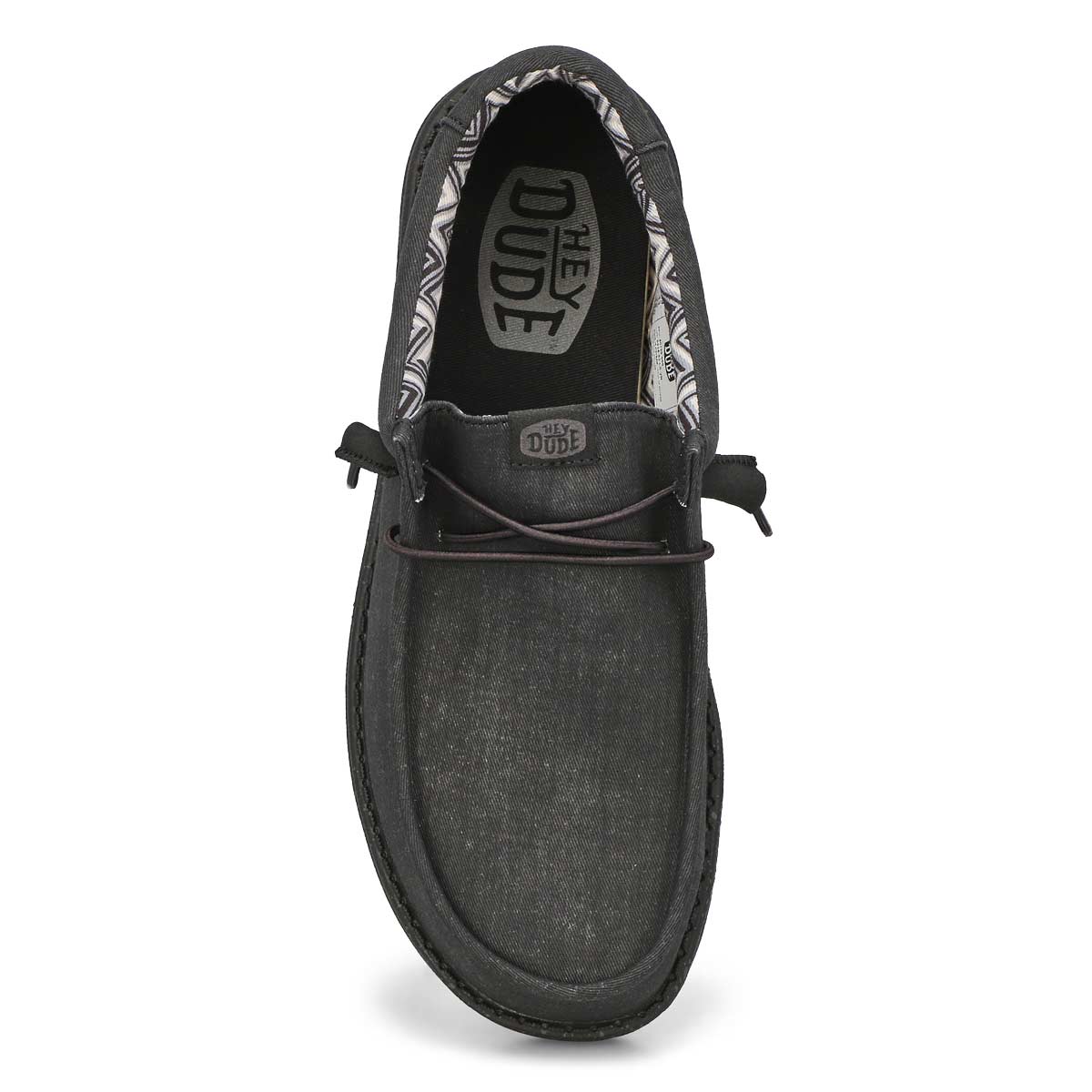 Men's Wally Stretch Canvas Casual Shoe -  Black/Black