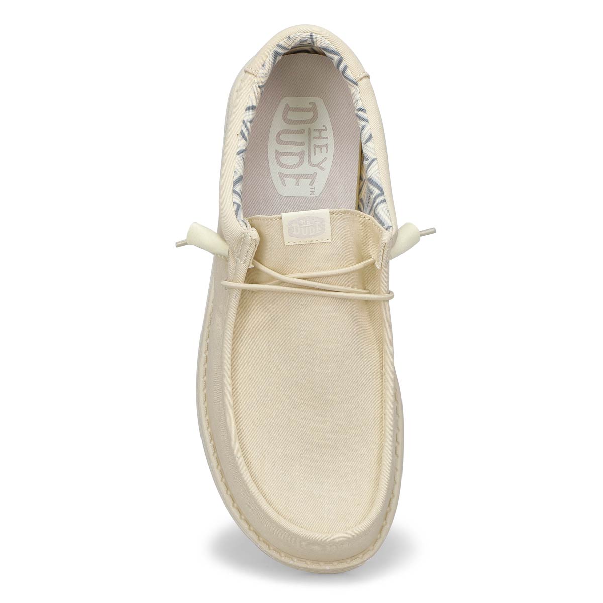 Men's Wally Stretch Canvas Casual Shoe - Stone White