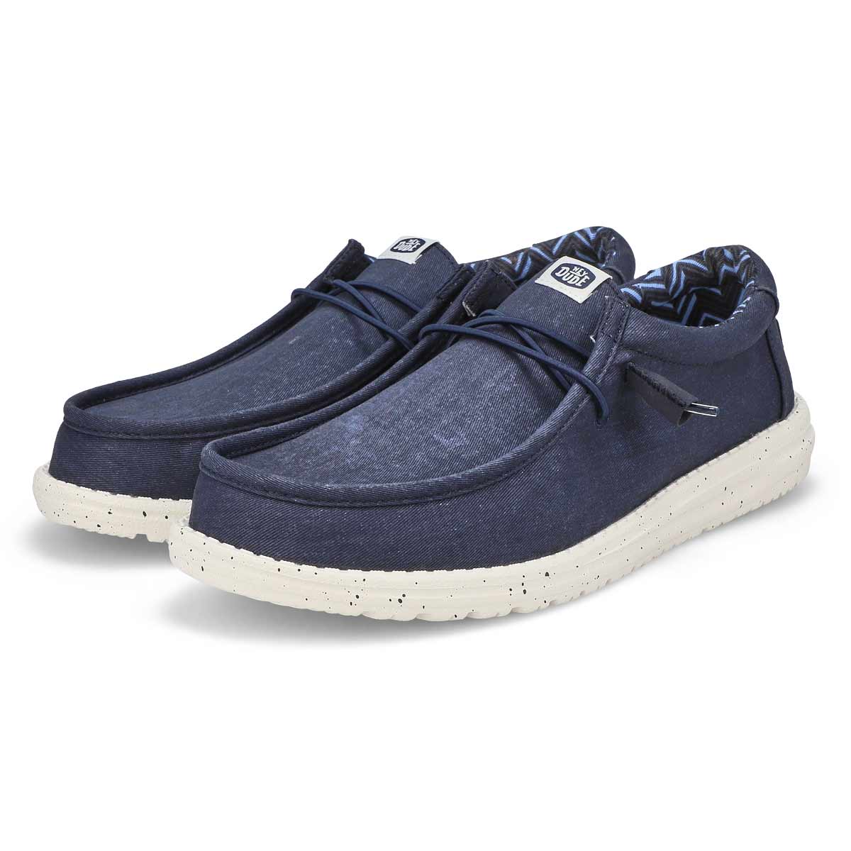 Men's Wally Stretch Canvas Casual Shoe -  Navy