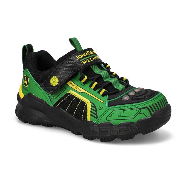 Boys'  Adventure Track Rugged-Brights Light Up Sneaker - Green/Black
