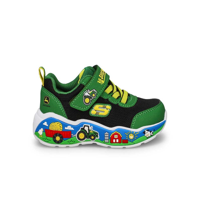 Baskets JOHN DEERE PLAY SCENE - BARN-SQUAD, vert/noir, bébés