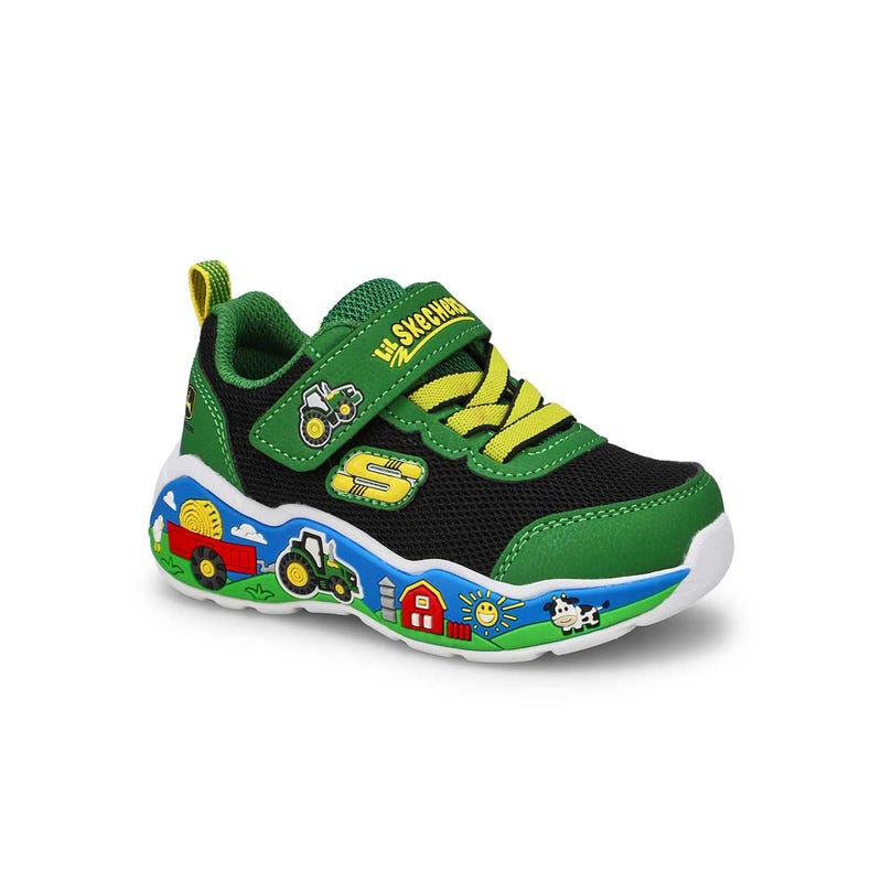 Baskets JOHN DEERE PLAY SCENE - BARN-SQUAD, vert/noir, bébés
