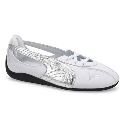 Ballerine profil bas Speedcat Nova Métallique pour femmes - Blanc/Noir