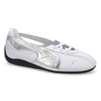 Ballerine profil bas Speedcat Nova Métallique pour femmes - Blanc/Noir