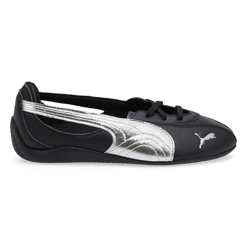 Ballerine profil bas Speedcat Nova Métallique pour femmes - Noir/Argent