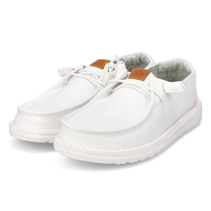 Flâneur décontracté WENDY STRETCH CANVAS, blanc, femmes