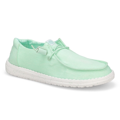 Lds Wendy Stretch Canvas Casual Shoe - Bay Blue