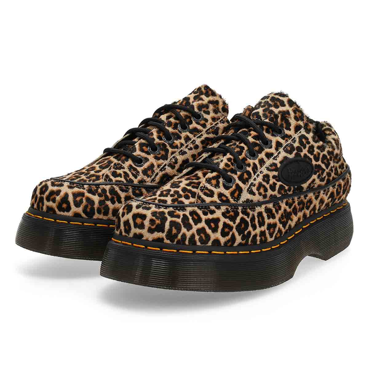 Women's  Buzz 5-Eye Casual Platform Oxford - Leopard