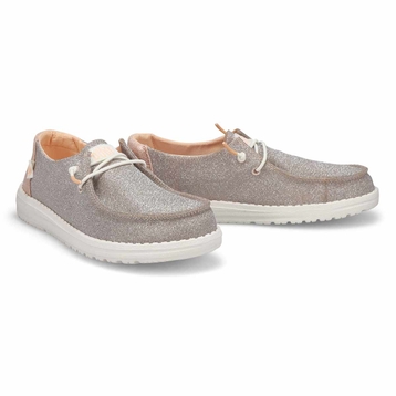Women's Wendy Metallic Sparkle Casual Shoe - Rose 