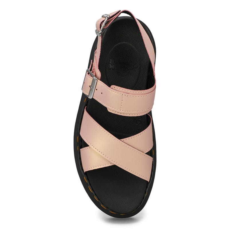 Women's  Voss II 2 Strap Casual Sandal - Powder Pink/Gold