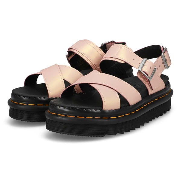 Women's  Voss II 2 Strap Casual Sandal - Powder Pink/Gold