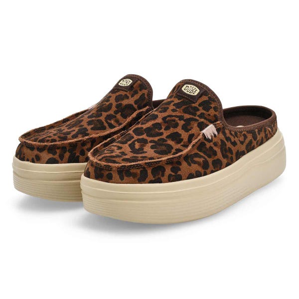 Women's  Austin Lift Classic Platform Shoe - Brown Leopard