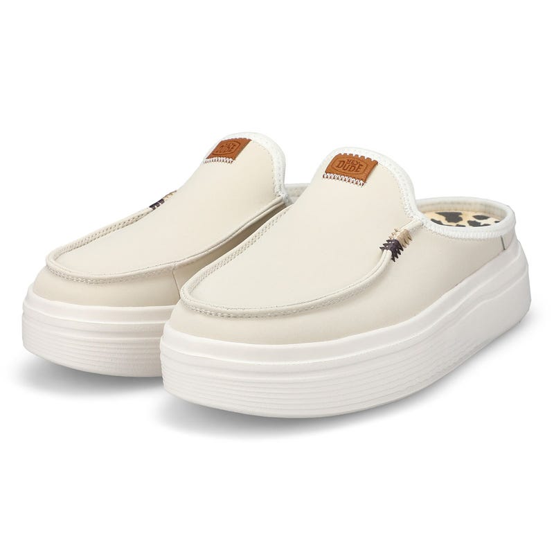 Women's Austin Lift Leather Platform Shoe - White
