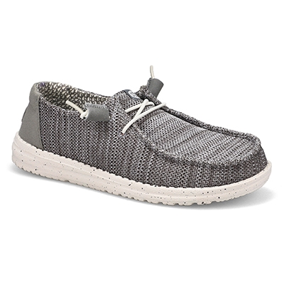 Lds Wendy Stretch Sox Casual Shoe - Light Grey