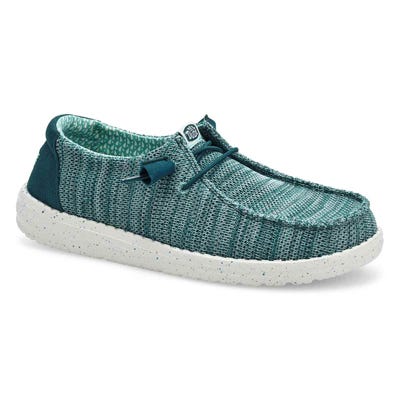 Lds Wendy Stretch Sox Casual Shoe - Deep Teal