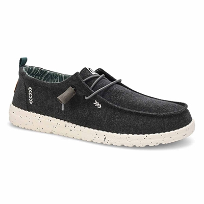 Lds Wendy Chambray Casual Shoe - Black