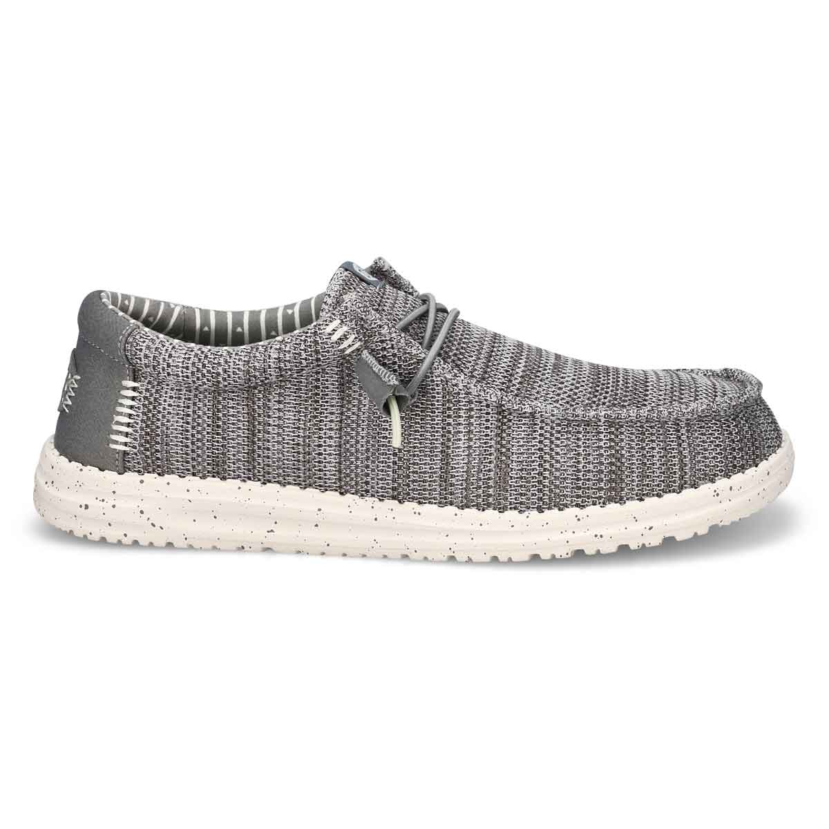 Men's Wally Stretch Sox Casual Shoe - Grey