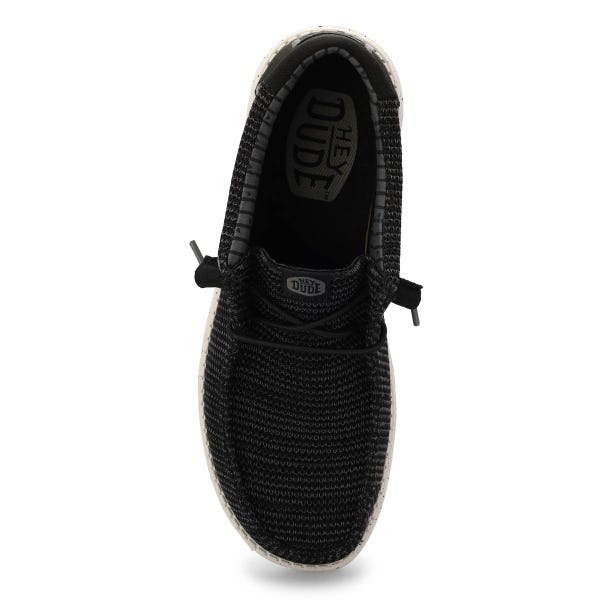 Men's Wally Stretch Sox Casual Shoe - Black/White