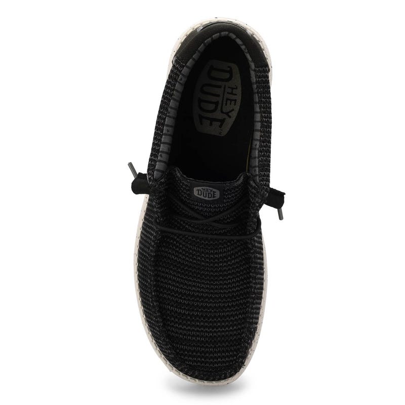 Men's Wally Stretch Sox Casual Shoe - Black/White