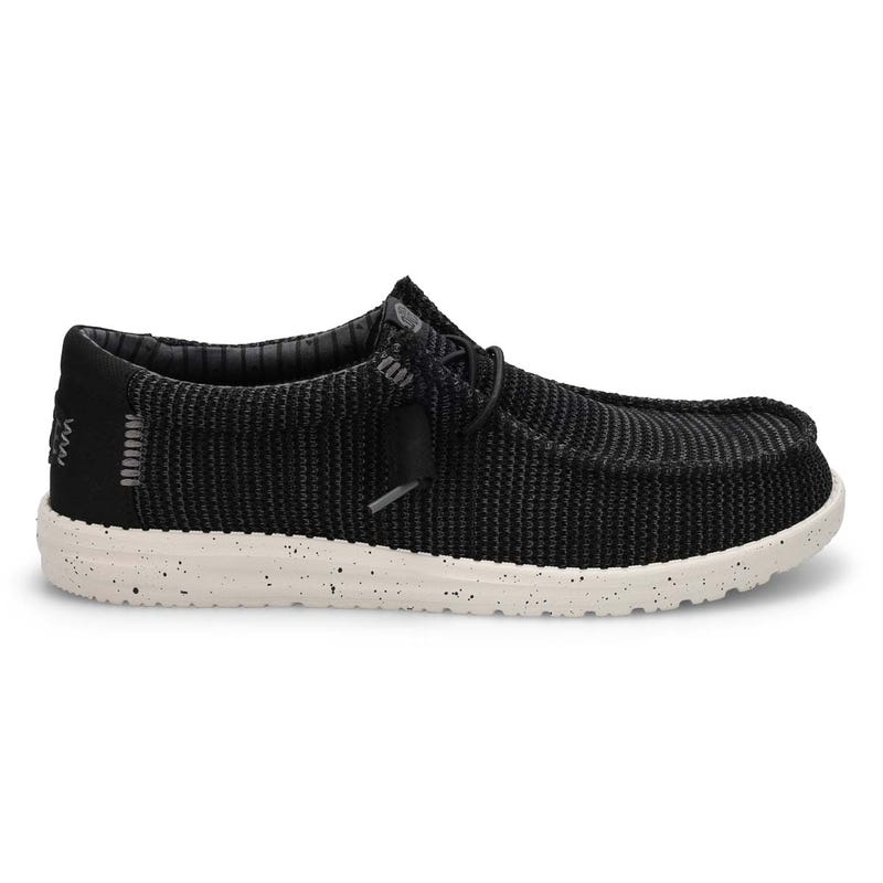 Men's Wally Stretch Sox Casual Shoe - Black/White