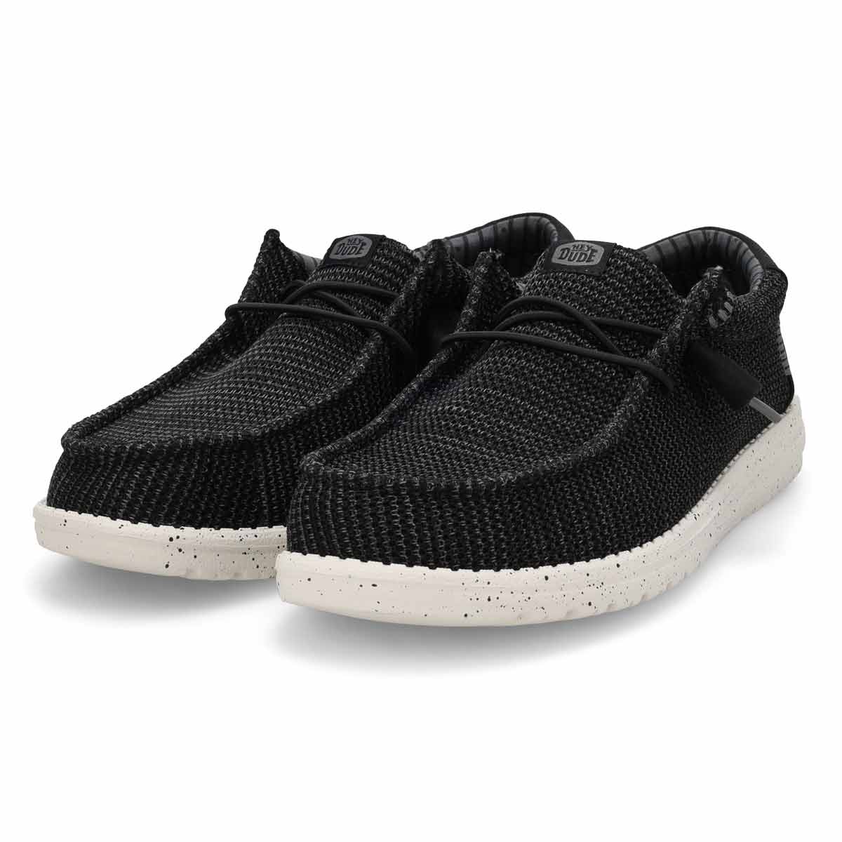 Men's Wally Stretch Sox Casual Shoe - Black/White