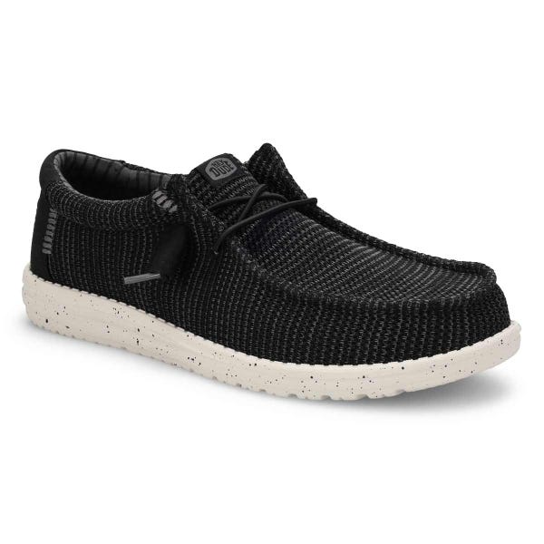 Men's Wally Stretch Sox Casual Shoe - Black/White