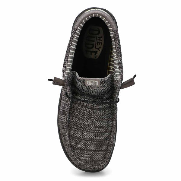 Men's Wally Stretch Sox Casual Shoe - Granite Grey/Black