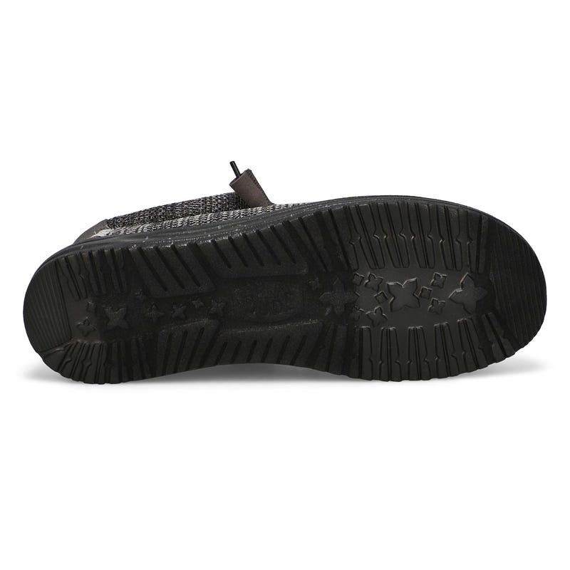 Men's Wally Stretch Sox Casual Shoe - Granite Grey/Black