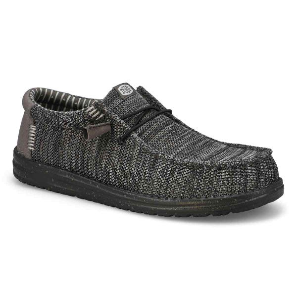 Men's Wally Stretch Sox Casual Shoe - Granite Grey/Black