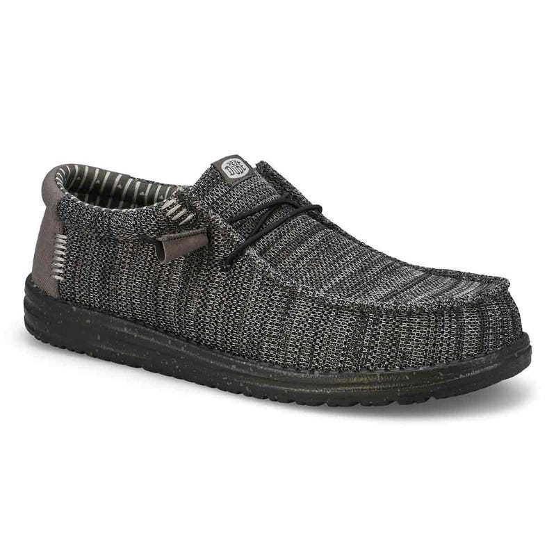 Men's Wally Stretch Sox Casual Shoe - Granite Grey/Black