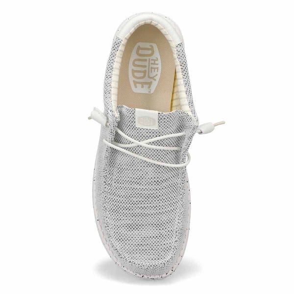 Men's Wally Stretch Sox Casual Shoe - Storm White