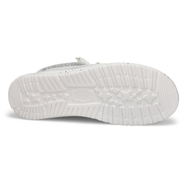 Men's Wally Stretch Sox Casual Shoe - Storm White