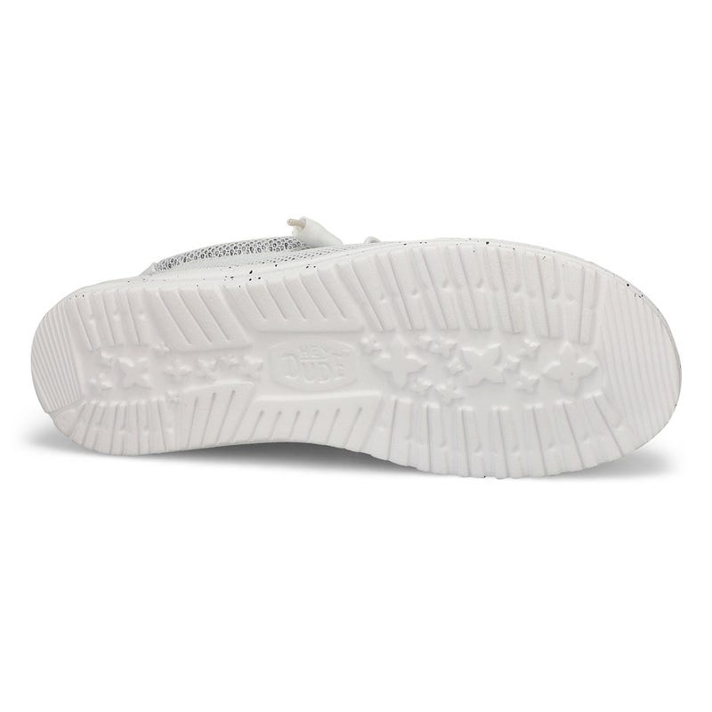 Men's Wally Stretch Sox Casual Shoe - Storm White