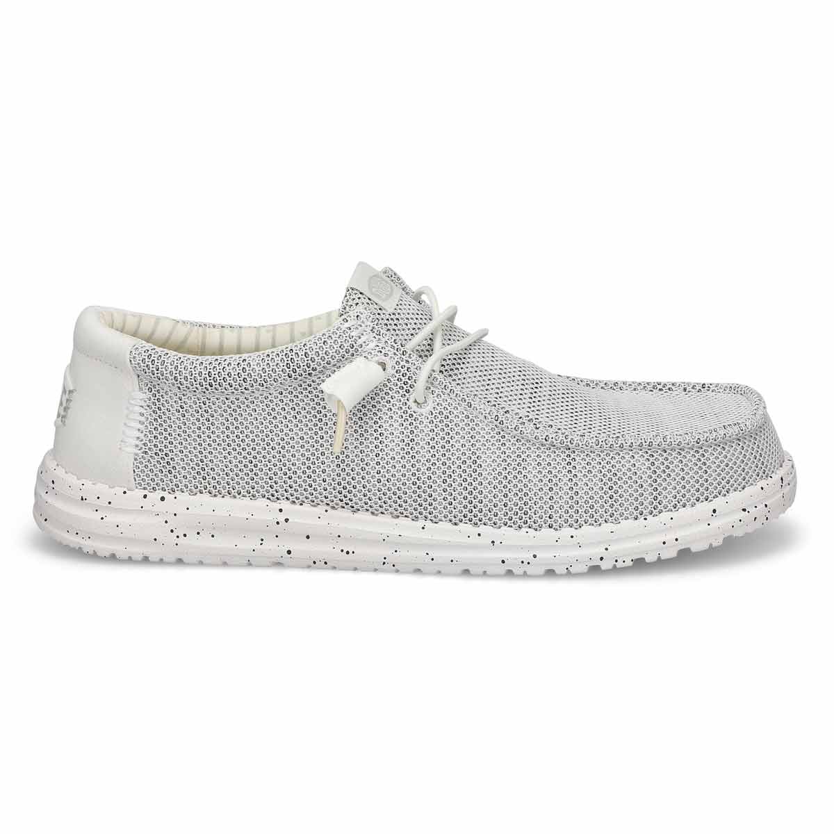 Men's Wally Stretch Sox Casual Shoe - Storm White