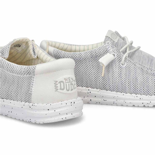 Men's Wally Stretch Sox Casual Shoe - Storm White