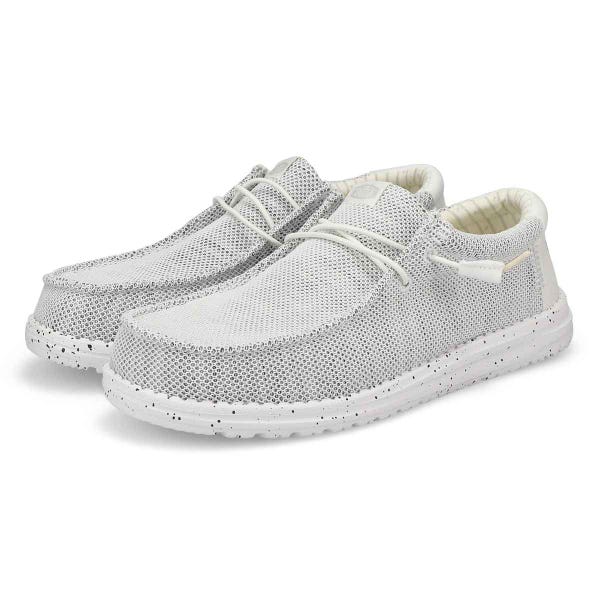 Men's Wally Stretch Sox Casual Shoe - Storm White