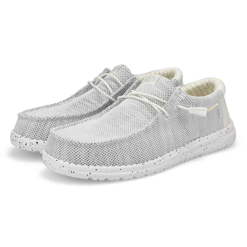 Men's Wally Stretch Sox Casual Shoe - Storm White