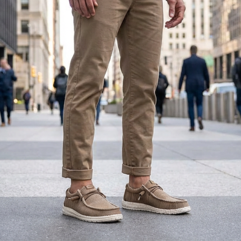 Men's Wally Stretch Sox Casual Shoe - Tan