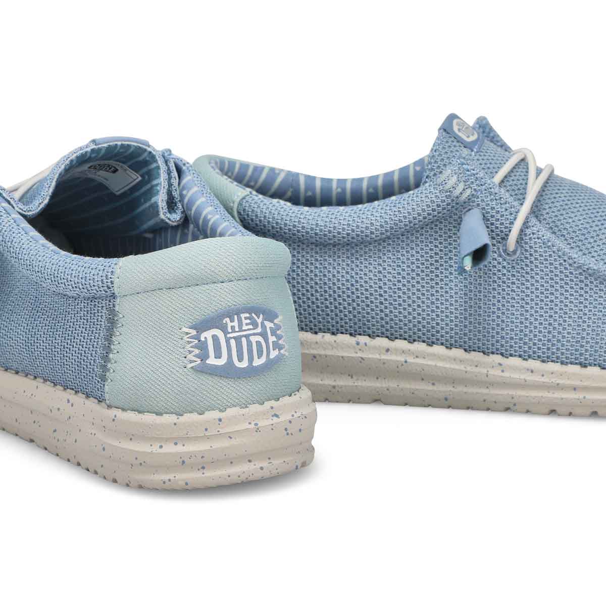 Men's Wally Stretch Sox Casual Shoe - Cloud Blue/Dawn Blue